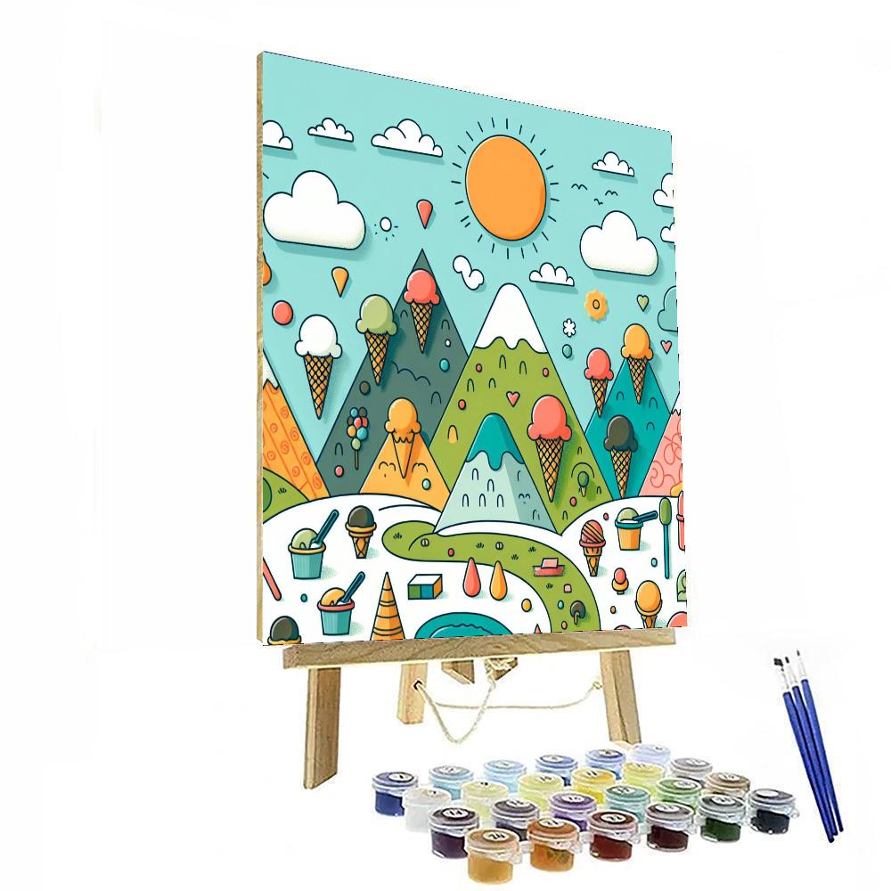 Ice Cream Cone World Paint By Numbers Art
