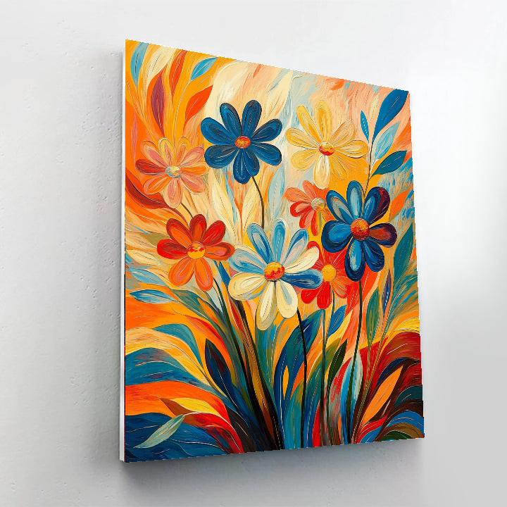 Wassily Kandinsky Inspired Cosmic Floral Burst  Paint By Number