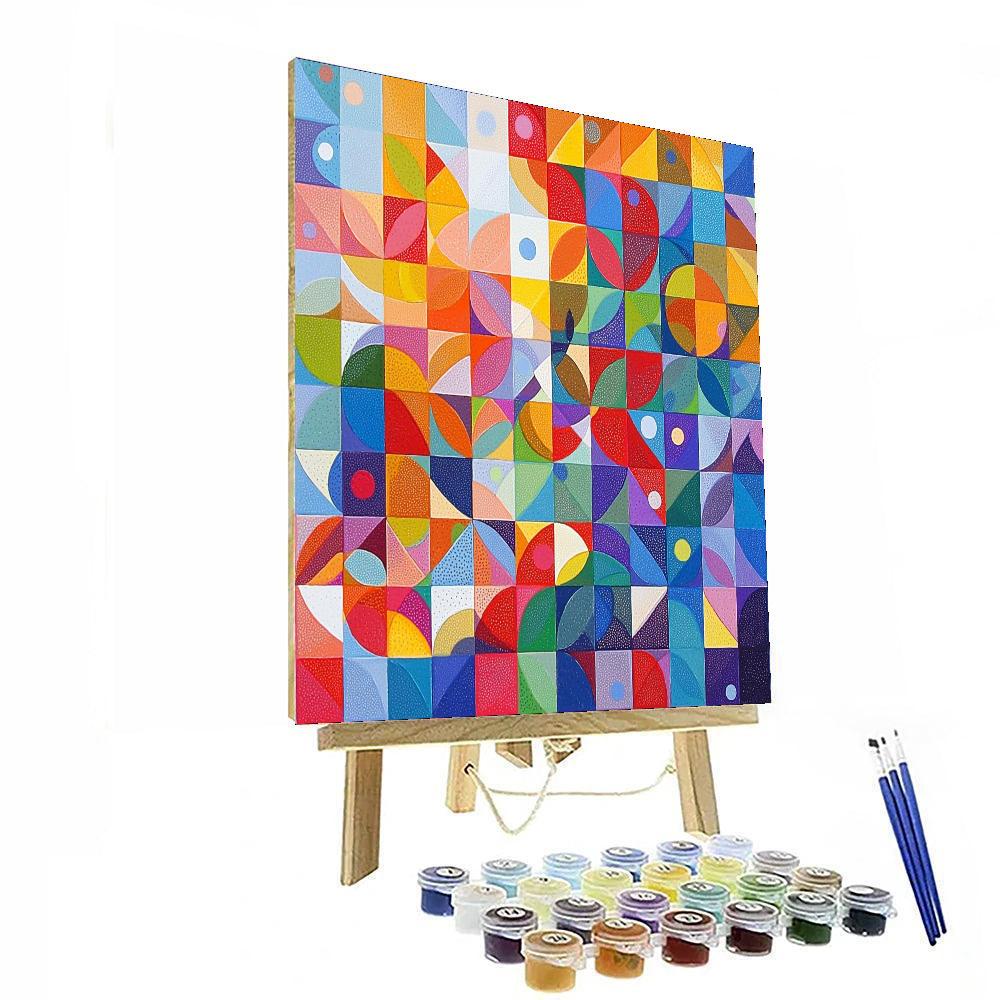 Georges Seurat Inspired Joyful Geometries  Paint By Number