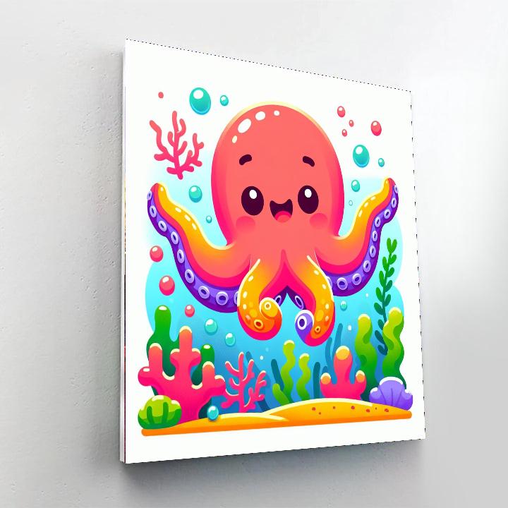 Giggles The Happy Octopus Numbered Painting Kits
