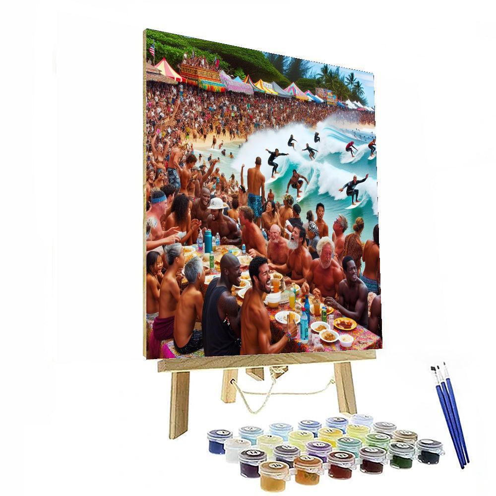 Oahu North Shore Surf Festival Paint By Number