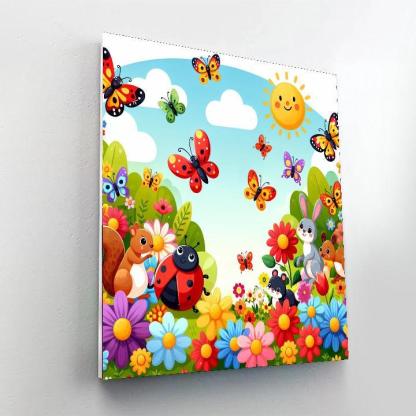 Adventurous Garden Creatures Paint By Numbers Art