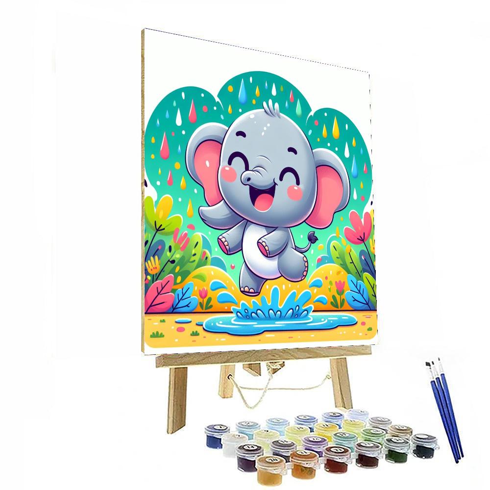 Bubbly Baby Elephant Numbered Painting Kits