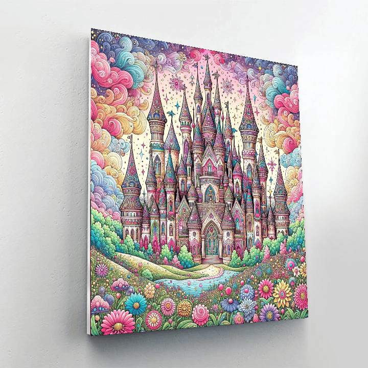 Enchanted Castle Fantasy Number Painting