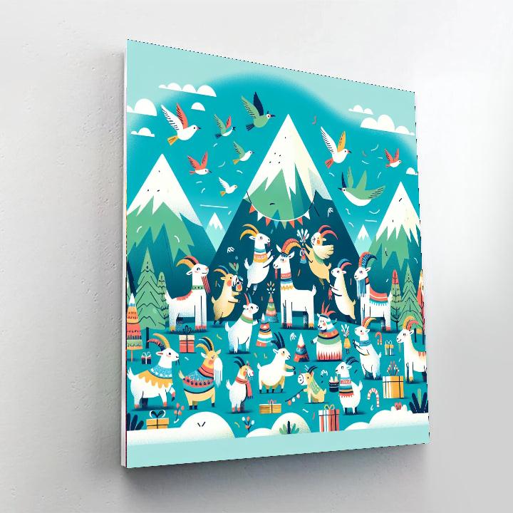 Mountain Mirth Party Painting By Numbers Kit