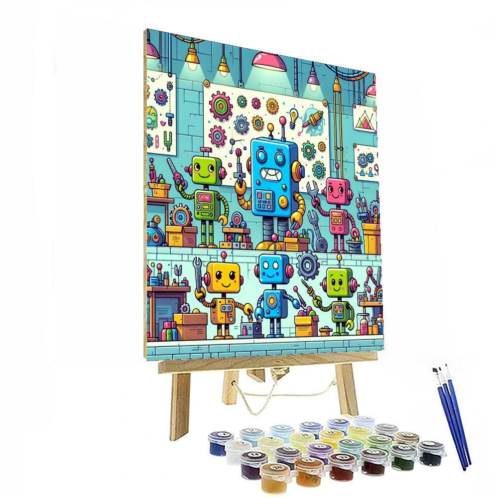 Robotics Workshop Fun Numbered Painting Kits