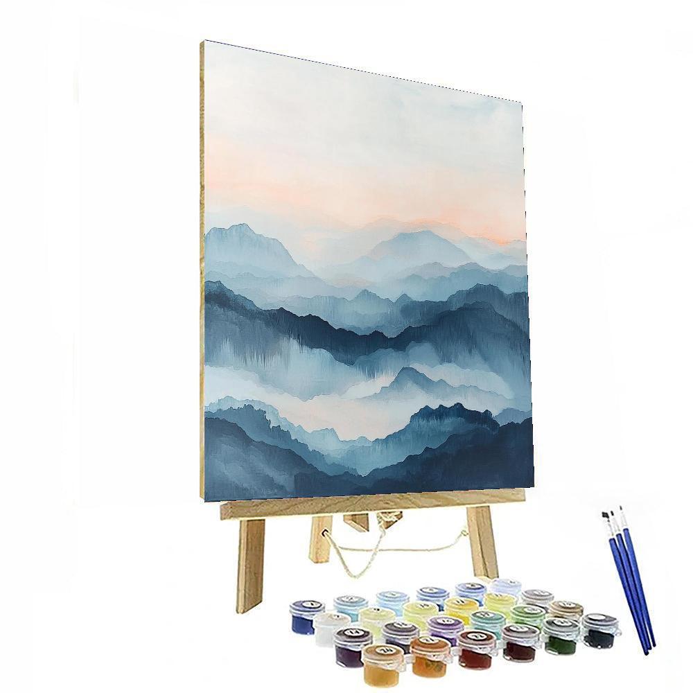 Zhao Mengfu Inspired Essence Of Abstract Flow  Paint By Color