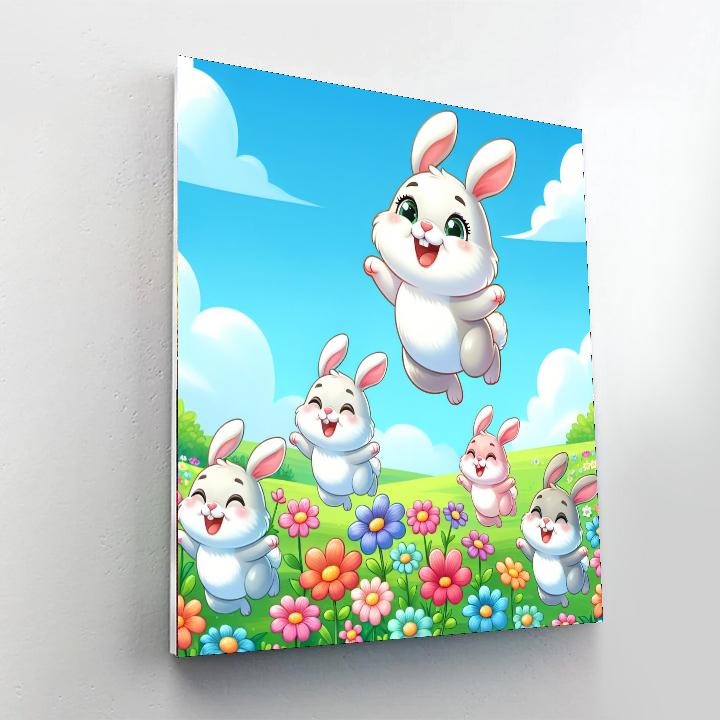 Hopping Into Spring Painting Number Kit