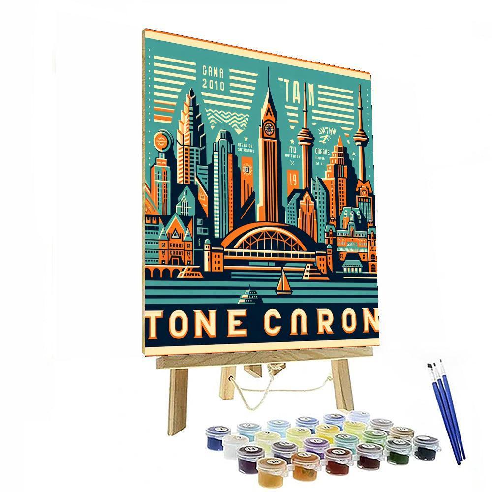 Retro Travel Poster Paint By Numbers