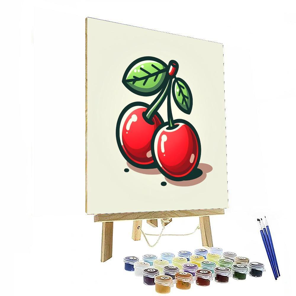 Cheery Cherries Numbered Painting Kits