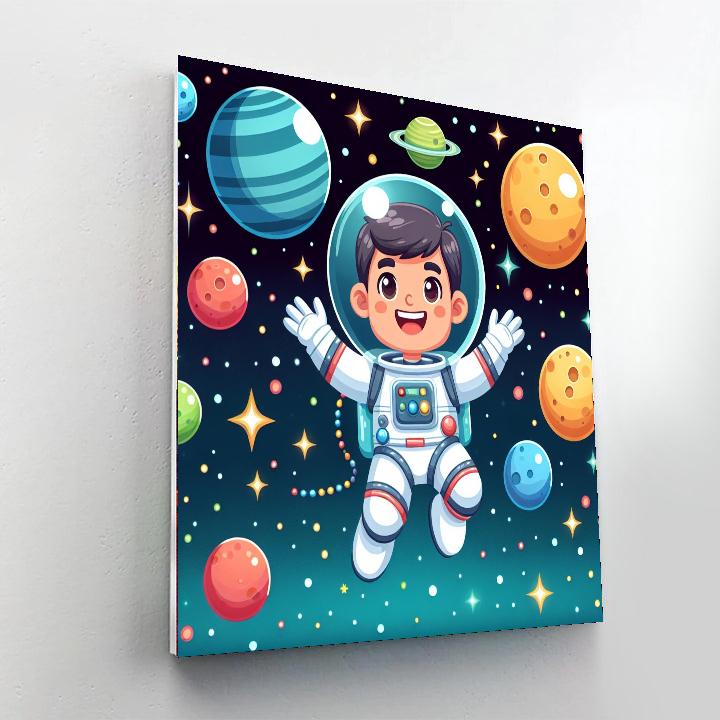 The Brave Little Astronaut DIY Paint By Numbers