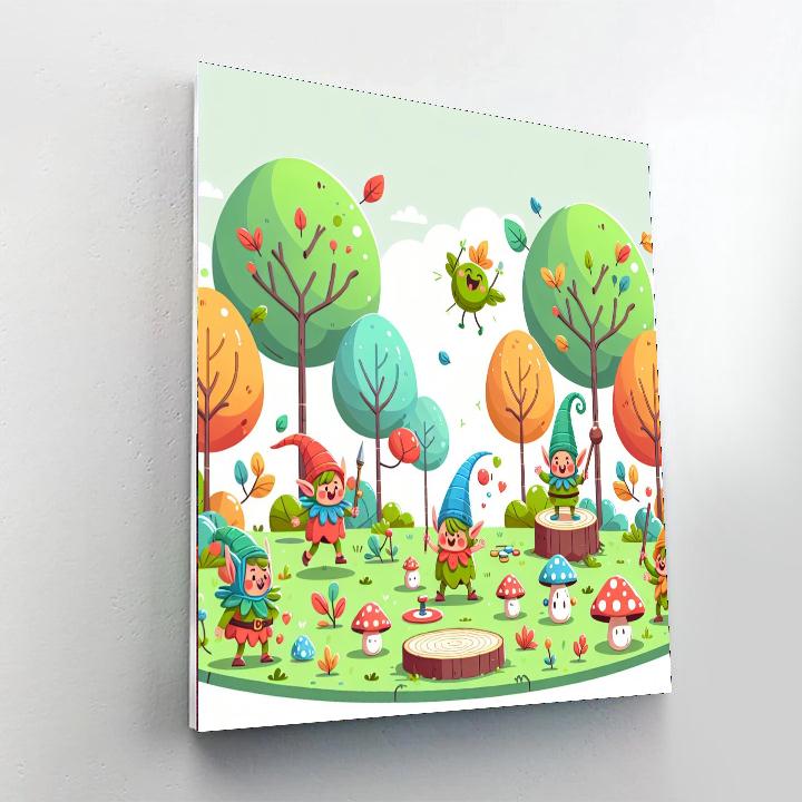 Giggling Goblin Grove Paint By Numbers Art
