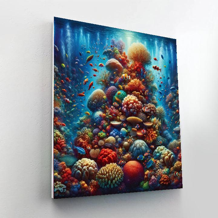Radiant Coral Symphony Paint By Numbers Art