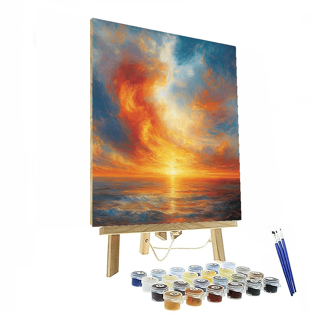 J.M.W. Turner Inspired Ethereal Sky  Paint By Numbers