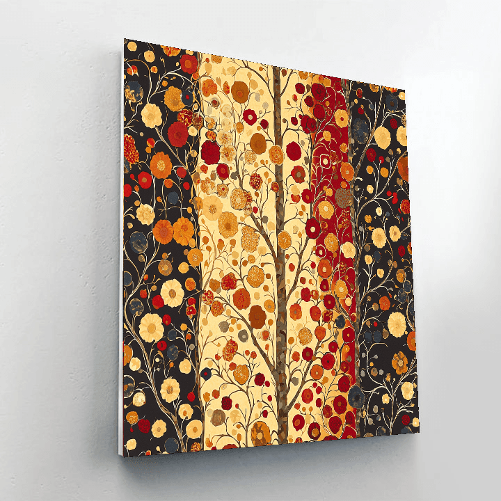 Klimt Inspired Seasonal Patterns  DIY Paint By Numbers