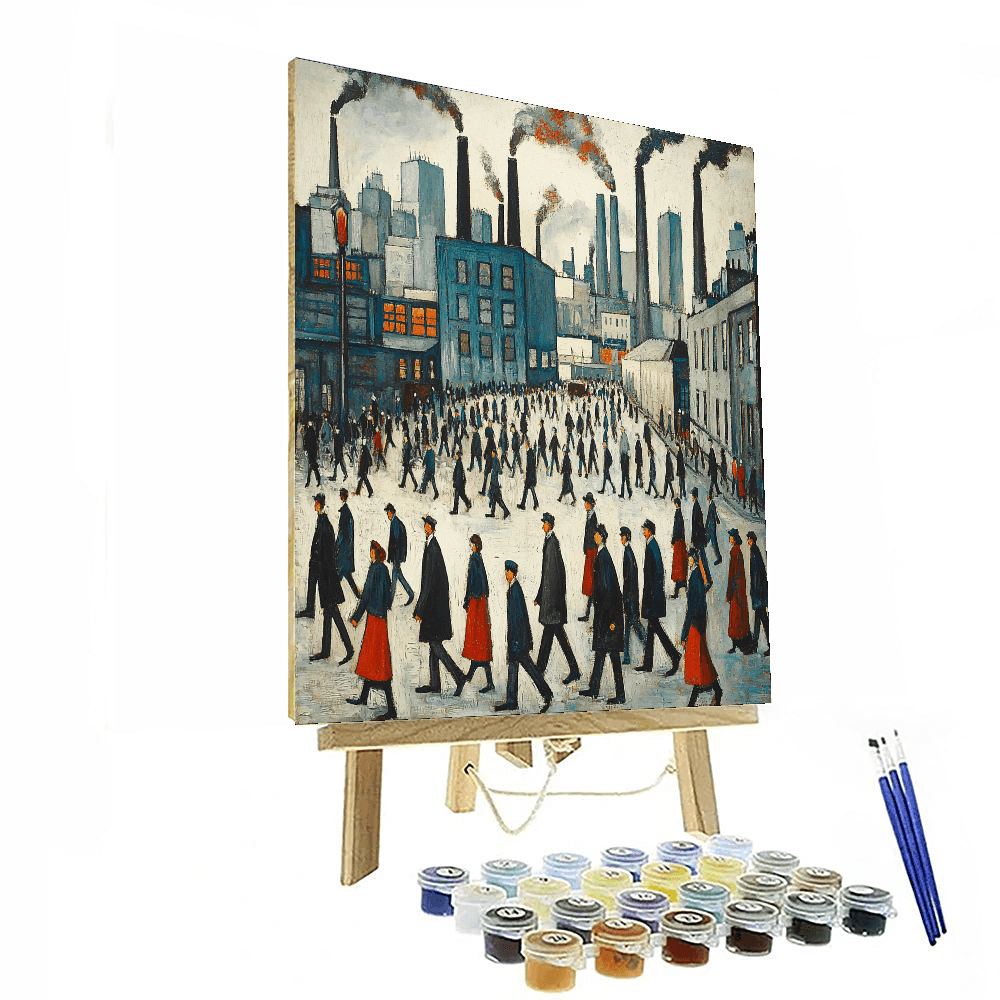 L.S. Lowry Inspired Industrial Revolution Echo  Paint By Color