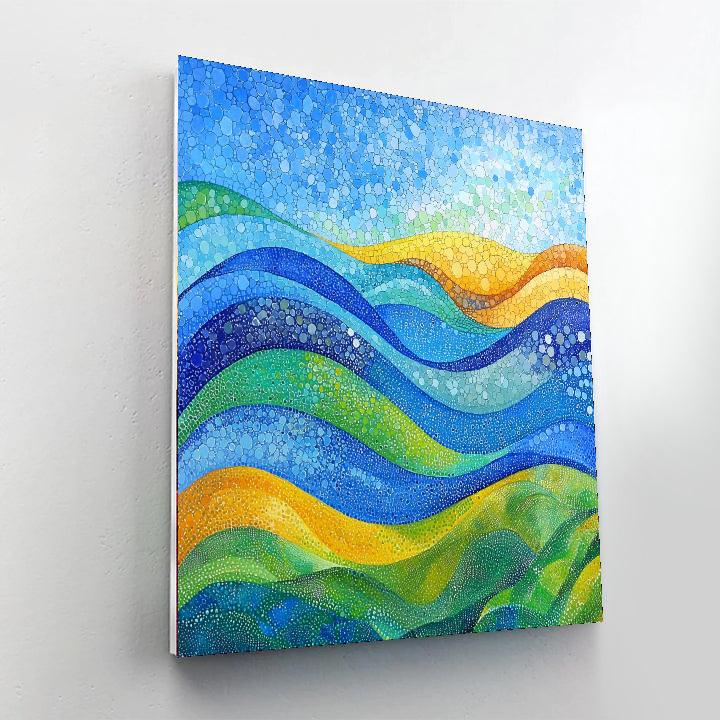 Georges Seurat Inspired Infinite Waveforms  Numbered Painting Kits
