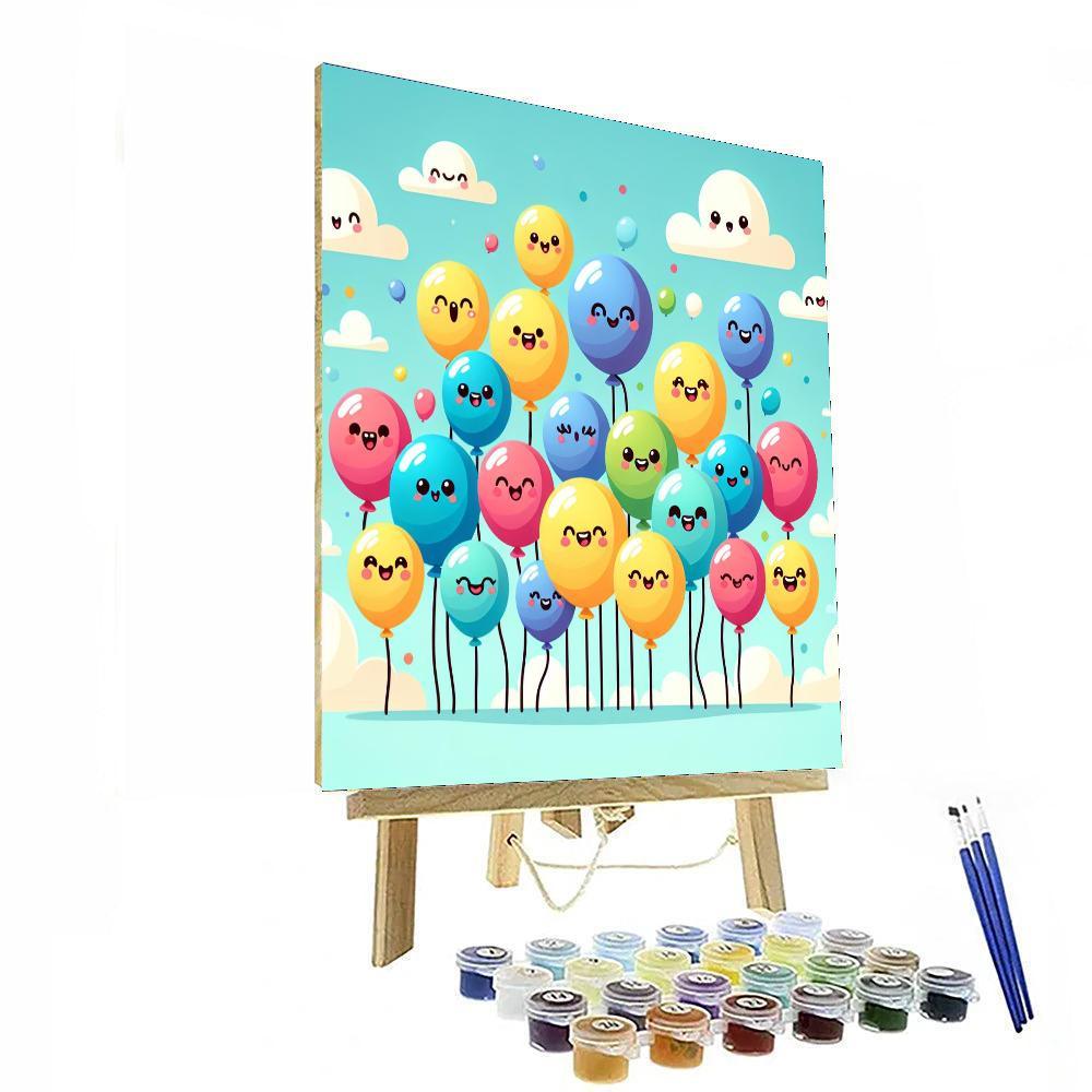 Bright Balloon Buddies Paint By Color
