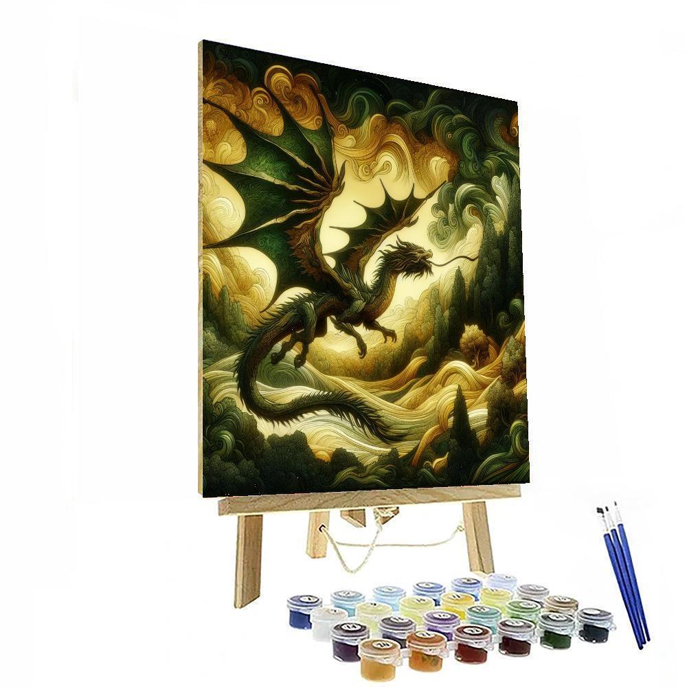 Mystical Dragon Kingdom Paint By Numbers Art