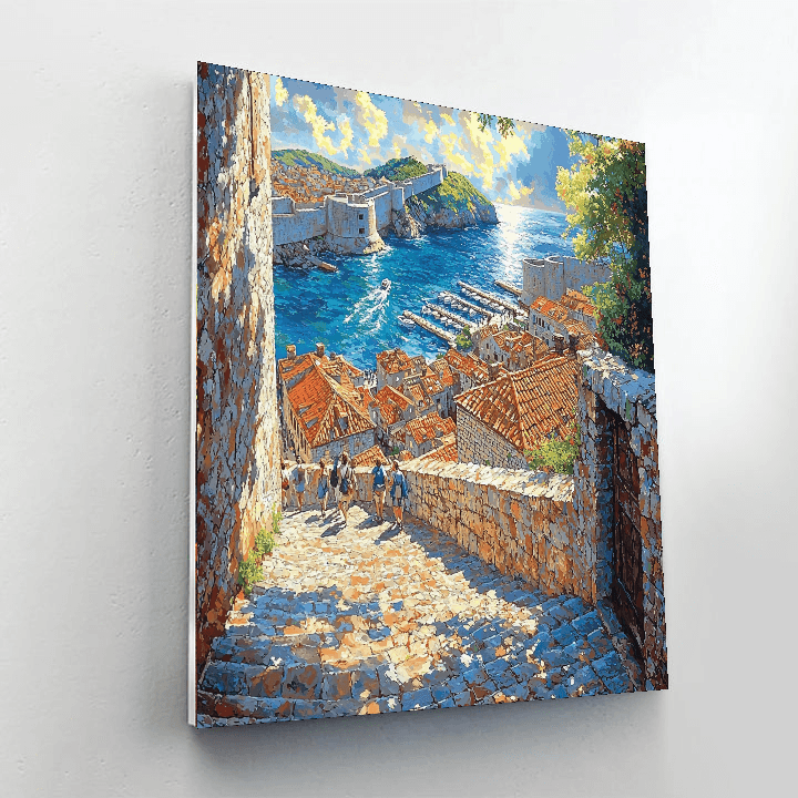 Old Town Of Dubrovnik Paint By Numbers Kits