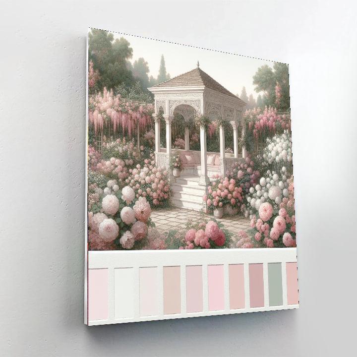 Romantic Garden Pavilion Paint By Numbers