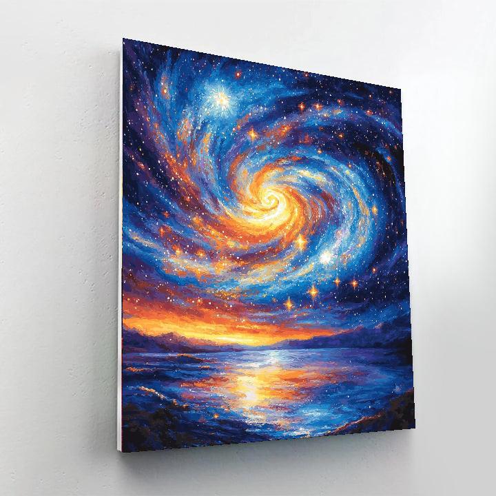 Vincent Van Gogh Inspired Majestic Cosmic Voyage  Paint By Numbers