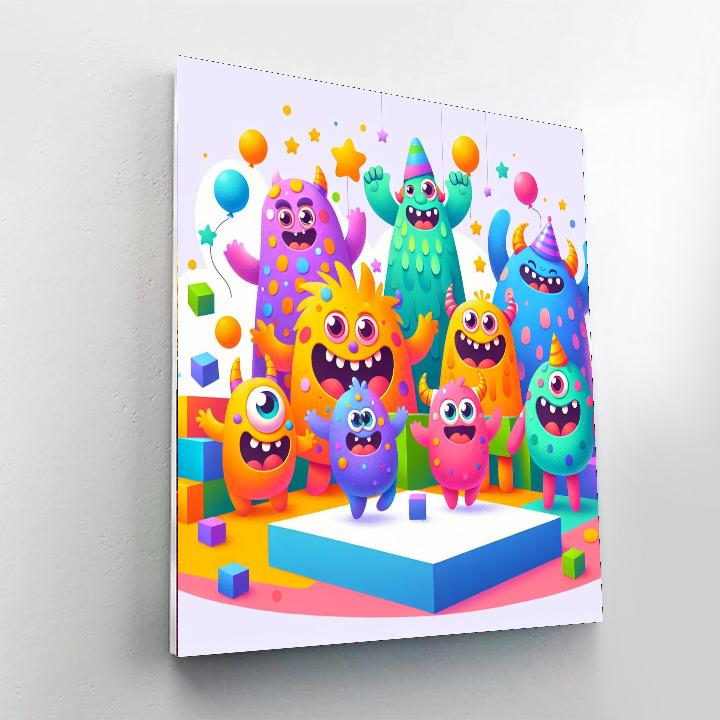 Giggles And Grins With Monsters DIY Paint By Numbers