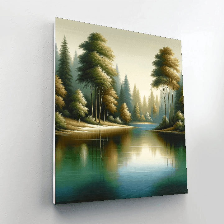 Tranquil Lakeside Reflections Paint By Color