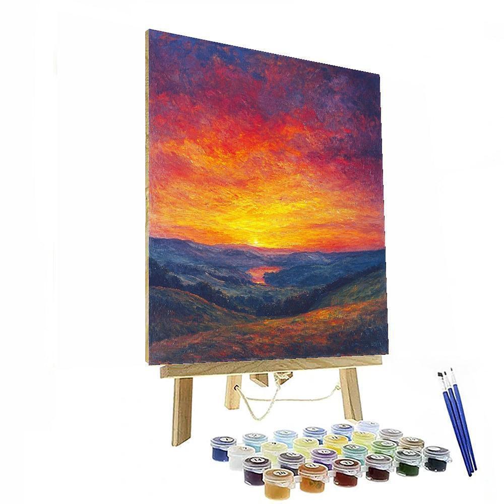 J.M.W. Turner Inspired The Colorful Sky  Paint By Numbers