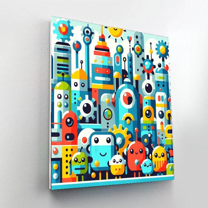 Playful Robots Numbered Painting Kits