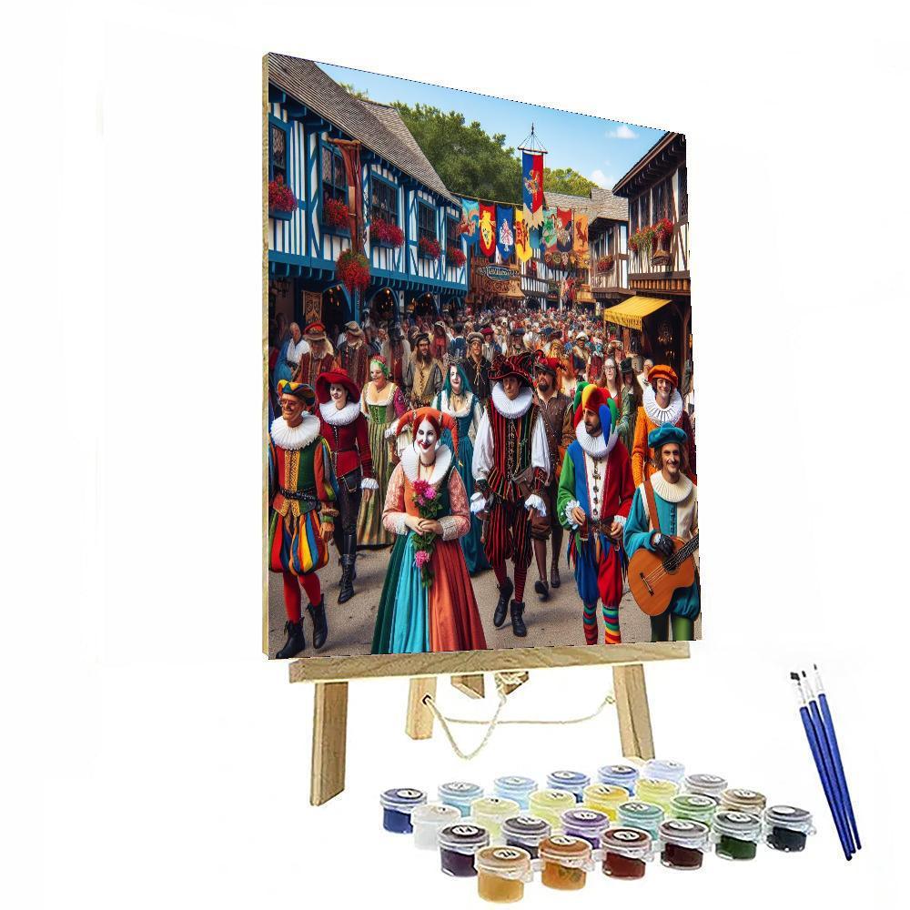 Renaissance Festival Parade Paint By Numbers Art