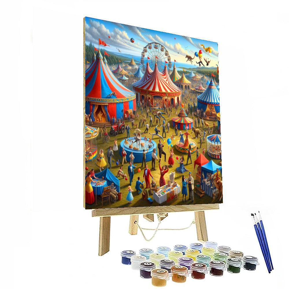 Circus Funfair Delight Numbered Painting Kits