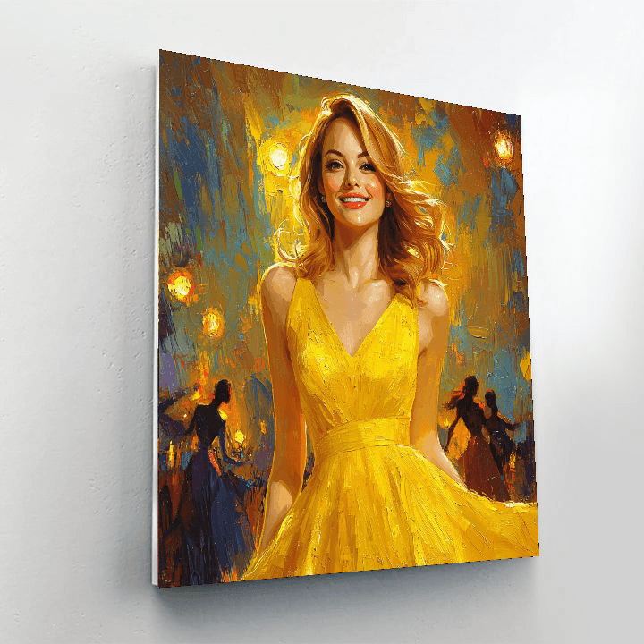 Emma Stone: The Dazzling Dance Of La La Land Paint By Numbers Art