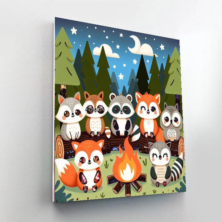 Cute Critters Camping Paint By Numbers Kits