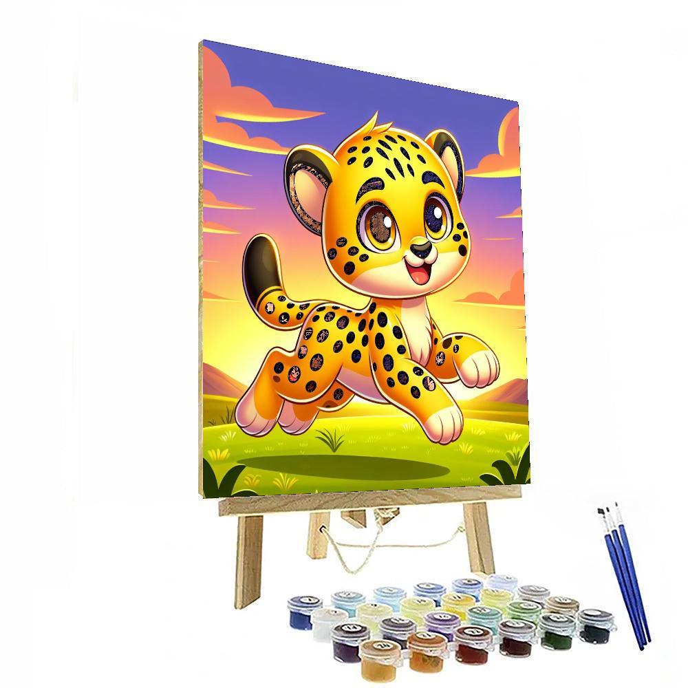 Cheery Cheetah Painting By Numbers Kit