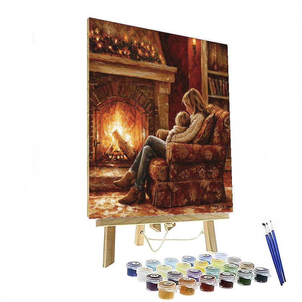 Reading By The Fireside Paint By Numbers Kits