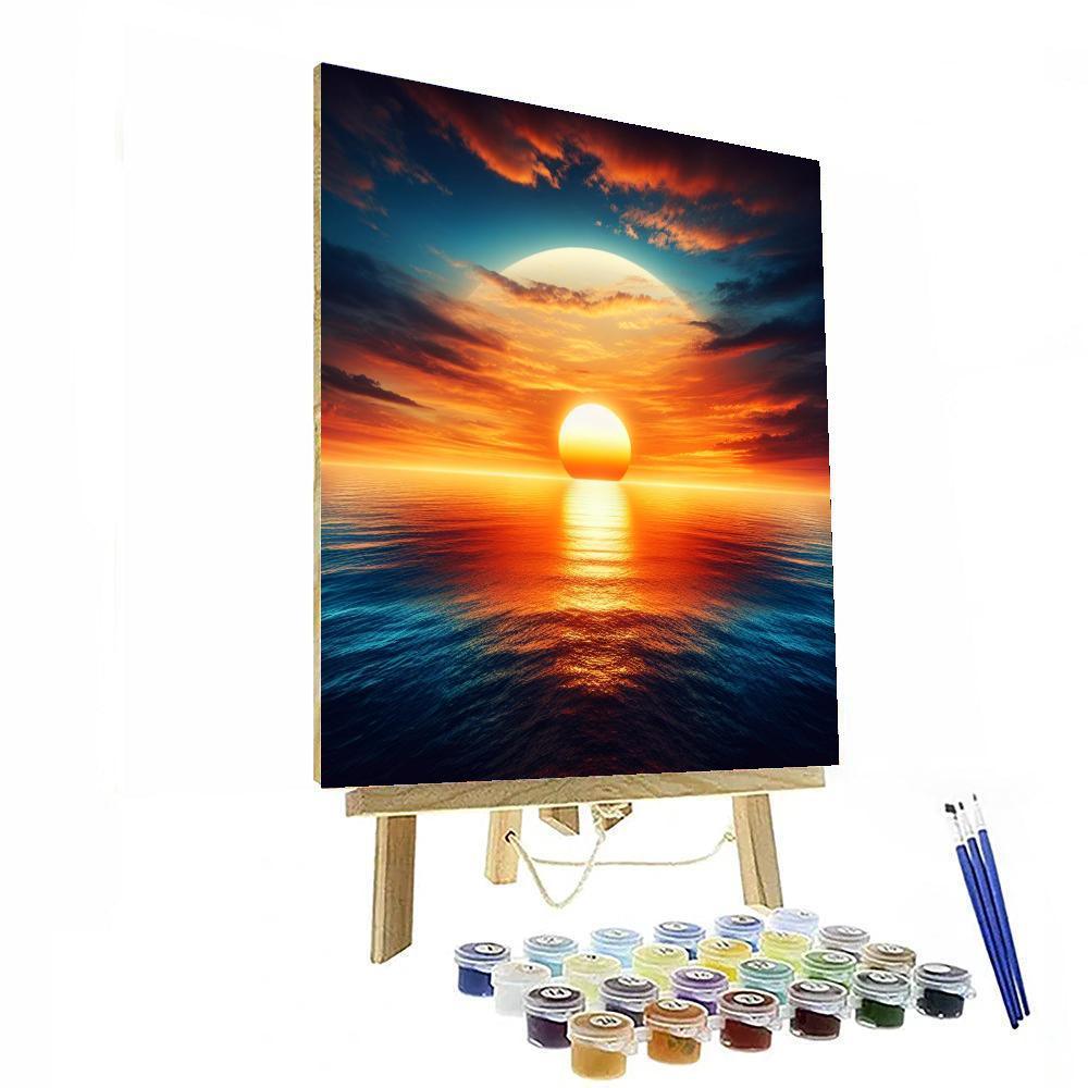 Ocean Sunset Harmony Paint By Color