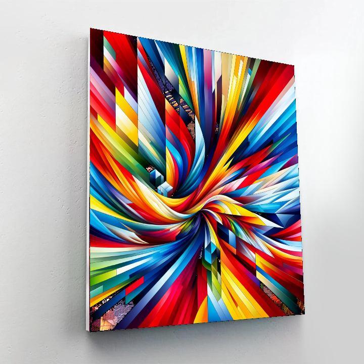 Vibrant Geometric Symphony Painting By Numbers Kit