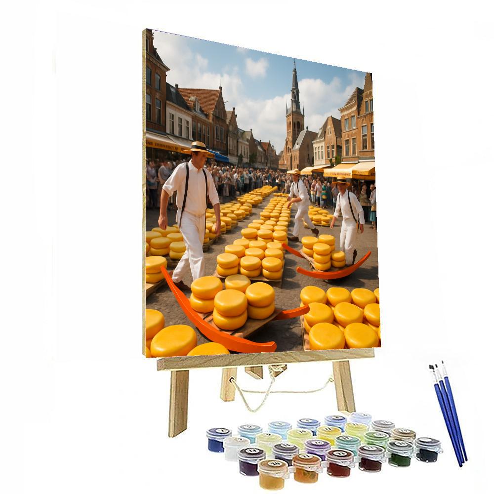 Alkmaar Cheese Market - Alkmaar, Netherlands Painting Number Kit