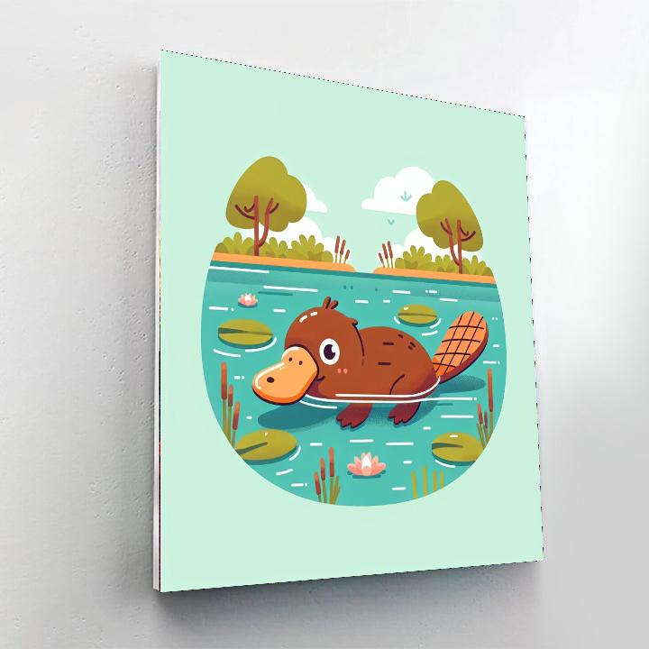 Perky Platypus Paint By Numbers Art