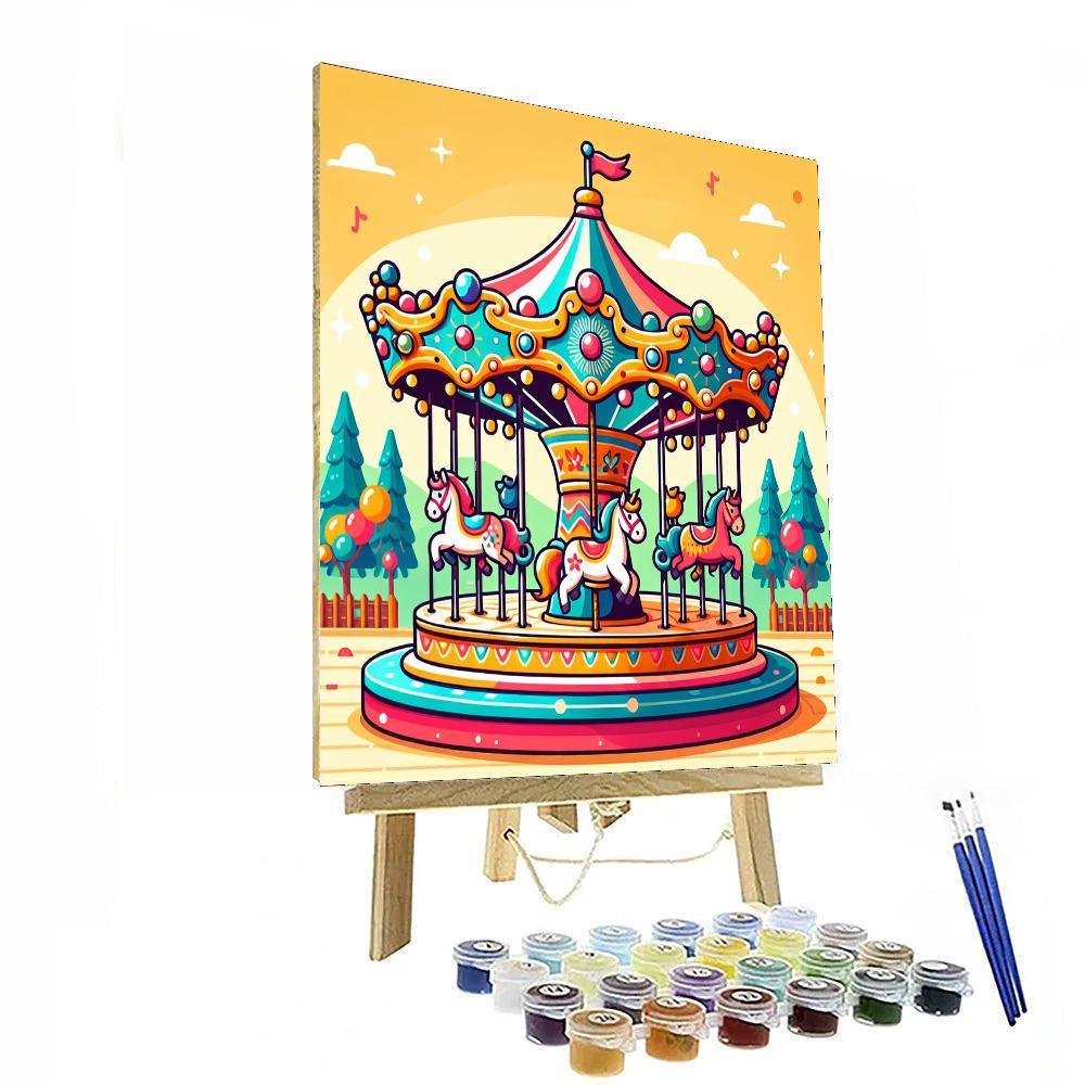 Creative Carousel Painting Number Kit