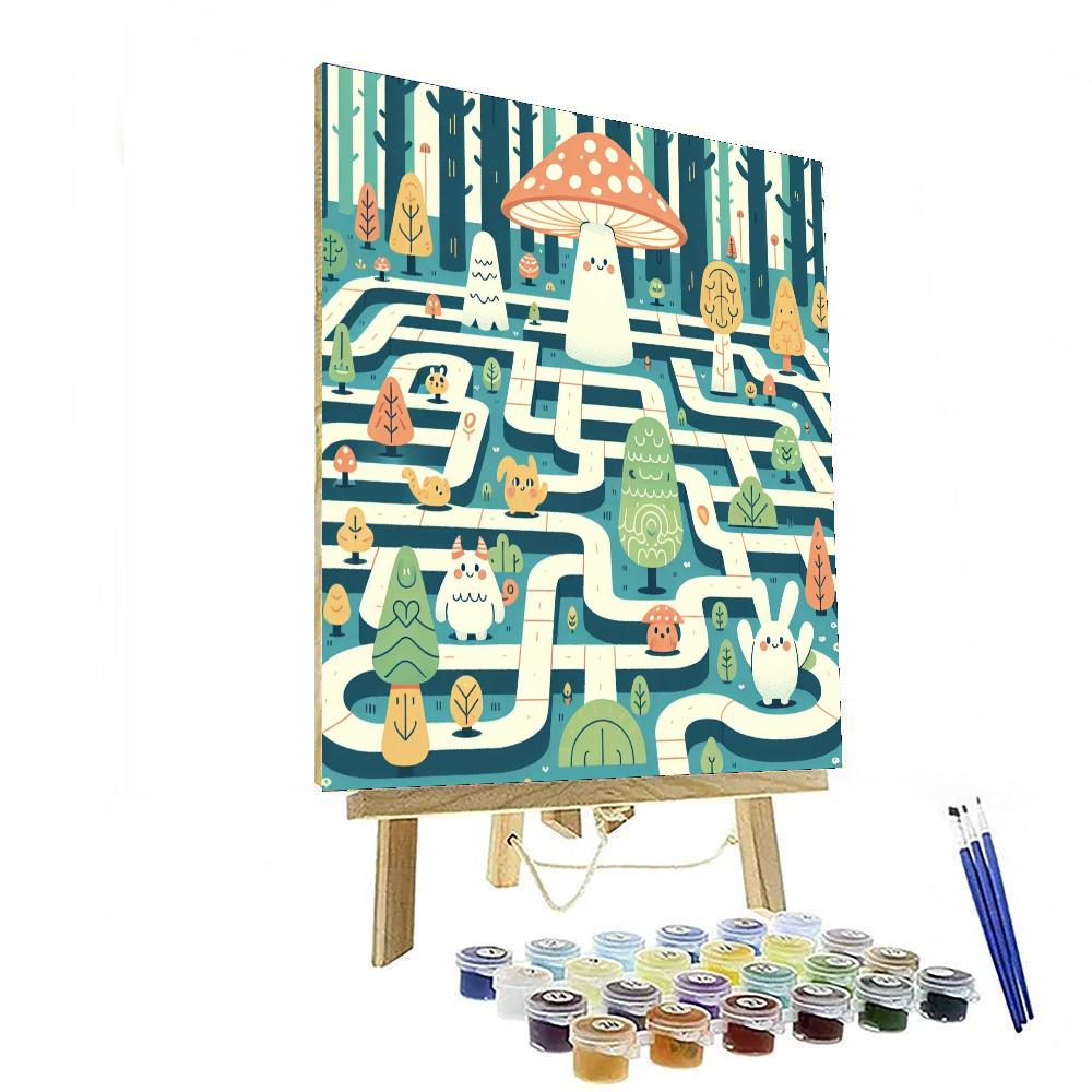 Mystical Woodland Maze Paint By Color