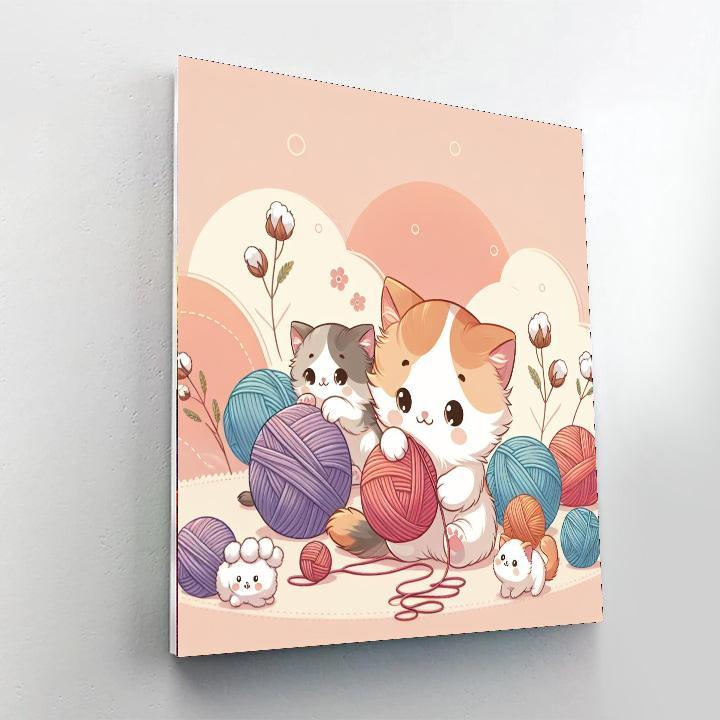 Cuddle Up With Kittens Numbered Painting Kits