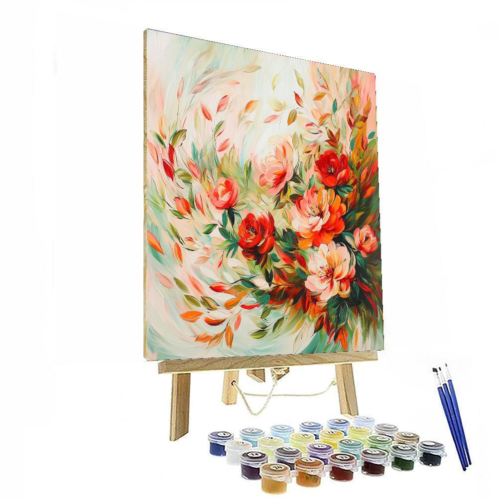 Leonardo Da Vinci Inspired Blossoms In Motion  DIY Paint By Numbers