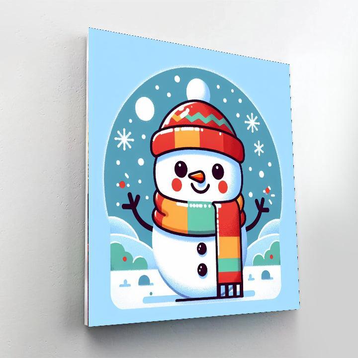 Sassy Snowman Paint By Number