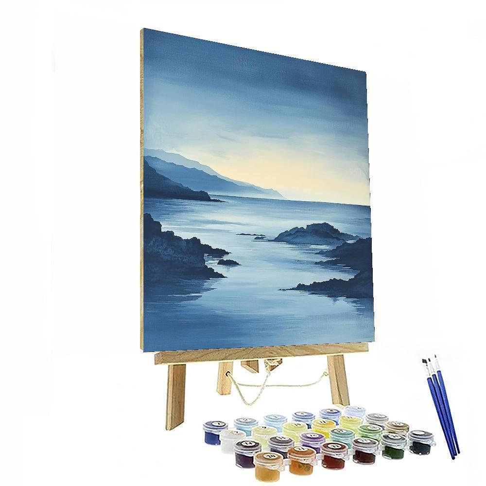 Utagawa Hiroshige Inspired Ocean's Whisper At Dawn  Painting By Numbers Kit