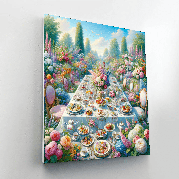 Lavish Garden Tea Party Paint By Numbers