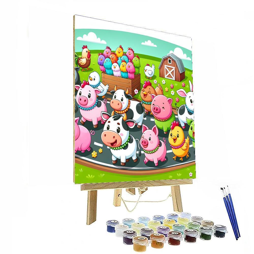 Jolly Farmyard Parade Number Painting