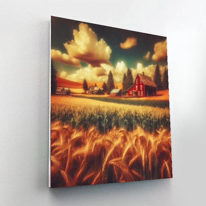 Charming Countryside Homestead Painting By Numbers Kit