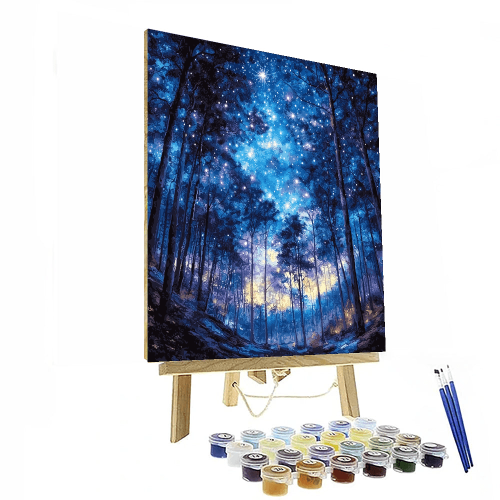 René Magritte Inspired Celestial Forest Dream  Paint By Numbers Kits